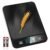 Food Scale, 22lb Ultra-Thin Digital Kitchen Scale, 1g/0.05oz Accuracy Ideal for Baking, Cooking, and Weight Loss Features 6 Measurement Units and LCD Display,Black,Easy to Clean, Batteries Included