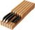 In-Drawer Knife Organizer Bamboo knife block, Drawer Knife Storage Steak Knife Holder Without Knives,Holds up to 5 Knives(Not Include)
