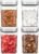 MR.SIGA 4 Pack Airtight Food Storage Container Set, BPA Free Kitchen Pantry Organization Canisters with One-handed Leak Proof Lids, 1L / 33.8oz, Medium, White