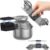 Magnetic Measuring Cups and Spoons Set – 304 Stainless Steel | Dual-sided Design | Set of 15 with Leveler | Strong N52 Magnetic Nesting Design | for Dry & Liquid Ingredients (Black)
