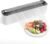 Aluminum Foil & Plastic Wrap Dispenser with Cutter – Magnetic & No-Drill Wall Mount, Cling Film Dispenser for Countertops & Cabinets, Space-Saving Kitchen Organizer – Fits 300 m Rolls, Black