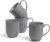 over&back Rim Stoneware Coffee Mugs – 4-Piece Mug Set – Enjoy the Perfect Cup of Coffee, Tea, Latte, and More – Semi-Matte Charcoal – 16oz