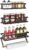 3 Pack Spice Rack Wall Mount With Paper Towel Holder and Hooks, Screw or Adhesive Hanging Spice Shelf,Space Saving Spice Organizer for Seasonings, Spice Racks for Stove,Cabinet, Pantry Black