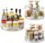 LAMU 3 Pack Lazy Susan Organizer, Clear Lazy Susan Turntable for Cabinet, Spice Organizer for Pantry, Refrigerator, Table Top, Kitchen Organizer and Storage, 2 Size (1 Piece 11” + 2 Piece 9”)