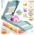 senbowe Ultra-Sharp 420-Grade Hardened Stainless Steel Onion Vegetable Chopper Dicer, 8 Interchangeable Blades, Includes Egg White Separator, Time Saver, 1 Year Warranty