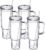 40 oz plastic tumbler with handle and Straw Lid，clear tumbler，Double Wall Vacuum Reusable plastic Water Bottle Travel Mug Cup，Classic Acrylic Tumblers (4 Pack)