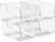 Sorbus Stackable Storage Bins Open Front – Clear Stackable Storage Bins – Pantry Bins for Storage and Organization – Acrylic Stackable Bins for Kitchen – Clear Pantry Organizer Bins (Medium 4 Pack)