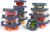12-Pack Glass Containers with Tempered Lids – Borosilicate, Oven-Safe(-4°F~950°F), Airtight, BPA-Free, Multi-Size for Meal Prep, Dishwasher Safe (Blue)