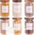 6 Set Glass Pantry Storage Jars with Acacia Airtight Lid – 23oz Thicken Glass Kitchen Canisters with 132 Pantry Labels – Clear Glass Food Storage Containers with Wood Lid for Tea,Sugar,Cookie,Coffee