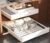 2 Pack Pull Out Cabinet Organizer Expandable Width(13″-21″) and Depth(17″-24″), Slide Out Drawers With Raising Pad for Framed Cabinets, No Drill Roll Out Shelves for kitchen, Bathroom, White