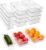 12 Pack Refrigerator Organizer Bins, 3 Sizes Stackable Clear Pantry Storage with Handles for Fridge, Freezer, Shelves, Drawer, Snack Organizer for Home & Kitchen