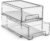 Sorbus Medium Clear Storage Drawers (2 Pack) – Stackable Organizer Drawers for Fridge, Pantry, Kitchen – Pull-Out Storage Bins with Handles, Slide Out Acrylic Drawers