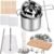 Blingfun Double Boiler Pot Set, Stainless Steel Melting Pot with Candle Wicks, Stickers,Wick Holders,Wick Placing Tube for Soap, Wax, Candle Making