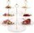 Goaste 3 Pack Tiered Cupcake Stand, Plastic Cupcake Stand Tower, 3 Tier Round Shape Dessert Serving Tray, White Cookie Candy Buffet Stand for Tea Party, Baby Shower, Wedding, Birthday, Christmas