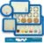 Silicone Baking Mat Set of 5-2 Half Sheets (Macaron & Cookie Circle On Mat) + 1 Quarter + 1 Round & 1 Square Size Silicone Baking Sheet – Nonstick & Easy to Clean – 100% Silicone Mats for Baking