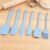 6 PCS Premium Silicone Spatula Set, Heat Resistant Cooking And Baking Utensils For Nonstick Cookware (Blue)