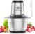 LINKChef Food Processor Small, 6 Cup Food Chopper with Container, 1.5L 250W Electric Meat Grinder for Home Use, Stainless Steel Mini Food Processor for Kitchen, Vegetable, Onion, Garlic, Salad