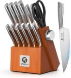 imarku Knife Set, 14 Piece Premium Japanese High-Carbon Stainless Steel Knife Block Set, Ultra-Sharp Kitchen Knife Set with Sharpener, Ideal Home Cooking Gift for Mom