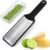 LHS Citrus Lemon Zester & Cheese Grater with Container – Zester Grater with Handle for Parmesan Cheese, Ginger, Garlic, Nutmeg, Chocolate, Fruits, with Anti-Slip Base, Dishwasher Safe