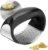 Heavy Duty Stainless Steel Garlic Mincer and Garlic Crusher,Manual Crusher & Mincer with Ergonomic Handle for Easy Cleaning (Groovesblack)