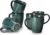 vancasso STARRY Ceramic Coffee Mug Set of 6, 16 Oz Tea Cups with Handle for Latte, Tea, Cappuccino, Milk, Cocoa, Microwave&Dishwasher Safe, Green