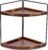 Demigo Bathroom Corner Counter Organizer 13.2×9.9 inch, 2 Tier Acacia Wood Organizer Countertop, Corner Storage Shelf Standing Rack, Cosmetic Vanity Tray Kitchen Spice Rack, Bathroom Storage Décor