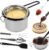 Stainless Steel Double Boiler Melting Pot (600/1600ML) & Silicone Scraper,Tridented Tool,Chocolate Spoon,Large Capacity Chocolate Melting Pot for Butter Candy Butter Cheese Making