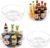 GUZON 4 Pack Lazy Susan Organizer for Cabinet, Upgraded 11.5″ Clear Turntable Organizer with Handles and Raised Edge, Lazy Susan for Table Top, Pantry Organizers and Storage for Kitchen, Refrigerator