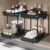2 Pack Double Sliding Under Sink Organizers and Storage, 2 Tier Under Bathroom Cabinet Shelf Organizer with Hooks Hanging Cup, Home Organization, Black