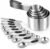 Magnetic Measuring Cups and Spoons Set, Strong N45 Magnets, 304 Stainless Steel, Double-Sided Measuring Spoons, 14-Piece Set with Leveler for Baking & Cooking
