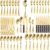 Tribal Cooking 49 Piece Gold Silverware Set – Service for 8 – Stainless Steel Gold Flatware serving set – Cutlery Set – Knives, Fork, and Spoon – Dishwasher Safe – Stunning Polished Finish