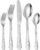 40 Piece Silverware Set, Stainless Steel Flatware Cutlery Set Service for 8, Mirror Polished Tableware Eating Utensils Set for Home Kitchen, Include Knife Fork Spoon Set, Dishwasher Safe