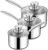 Homikit Stainless Steel Saucepan Set, 1Qt & 2Qt & 3Qt Sauce Pan with Lids 6pcs, Tri-Ply Bottom Induction Compatible Small Cooking Pot kitchen Cookware Set, Dishwasher Safe & Nonstick