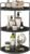 Fixwal Corner Bathroom Counter Organizer, 3 Tier Rustic Bathroom Organizer, Wood Countertop Storage Tray for Vanity, Kitchen, Bedroom (Black)