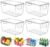 4 Pack Plastic Storage Bins with Lids, Clear Stackable Organizer with Handle, Kitchen Pantry Organizers and Storage, Perfect for Pantry, Refrigerator, Fridge, Bathroom, Cabinet, Closet, Kitchen