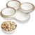 ONEMORE Chip and Dip Serving Set, 8.5 inch Speckled Ceramic Divided Serving Platter Small Appetizer Tray with 4 Removable Dishes for Nuts, Candy, Snacks, Veggies, Rustic Serving Bowls for Entertaining