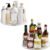 2 Pack Lazy Susan Organizer Turntable, Clear 9 Inch Rotating Organizer Tray for Cabinet Table Top, Round Non-Skid Refrigerator Lazy Susan, Kitchen Storage for Pantry Countertop Bathroom, Spice Rack