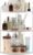 3 Tier Corner Bathroom Counter Organizer, Countertop Organizer, Makeup Organizer Countertop, Bathroom Storage Sink Shelf, Wooden and Metal Counter Shelf (Large Capacity-White)