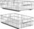Pull out Cabinet Organizer, Stainless Steel 2-Pack Slide out Drawer with Silent Full-Extension Slides, Adhesive Roll out Can Spice Storage Basket Shelf Rack for Pantry, Kitchen, Bathroom, Home Closet