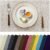 Placemats Set of 6, Bilayer Thickened Linen Place Mats Heat Resistant Machine Washable Wrinkle Free Carefully Selected Polyester Mats for Kitchen/Dining/Coffee Table (Cream Beige)