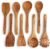 Acacia wood cooking utensils set of 8, 12 inch long wooden spatula set for cooking | Non stick cook ware friendly wooden spoons for cooking | BPA & toxin free natural finish