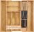 9-Piece Bamboo Kitchen Drawer Organizer Set, Expandable Silverware &Utensil Organizer with Removable Knife Block & Steak Knives, Flatware Organization, Tableware Dividers Storage(Natural)