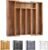 Bellsal Acacia Silverware Organizer Kitchen Drawer Organizer Expandable Bamboo Utensil Holder Cutlery Tray for Kitchen Utensil and Flatware Bedroom Office