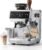 AMZCHEF Espresso Machine With Grinder, 190℉-201℉ Temp Control Coffee machine with 44 Grind Setting, Milk Frother, Touch Screen, Cold Brew, Sliver