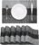 HeloHo Black Placemats Set of 6 Washable Place Mats Vinyl Woven Table Mats Wipeable Placemat for Kitchen Dining Table Decoration Indoor Outdoor