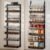 8 Tier Over the Door Pantry Organizer 2 IN 1 Hanging or Wall Mounted Spice Rack with Adjustable Basket,Heavy Duty Seasonning Storage Shelf for Kitchen Pantry and Bathroom