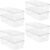 Vtopmart 8pcs Clear Organizers and Storage Bins with Lids, Stackable Plastic Storage Containers with Handles for Fridge, Freezer, Pantry, Cabinet, Kitchen Organization