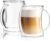 JoyJolt Caleo Collection Double Wall Insulated Glass Coffee Cups (Set Of 2) -13-Ounces