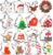 16PCS Christmas Cookie Cutters, Stainless Steel Metal Holiday Cookie Cutters Christmas Shapes, Mini Large Gingerbread, Snowflake, Christmas Tree, Sugar, Snowman