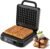 Waffle Maker, 1200W Belgian Waffle Maker, Dual Rectangular Thick Waffle Iron, 7-Level Browning LED Panel, Nonstick Plates, Anti-spill Design, Audible Ready Beep, Easy Cleanup, Stainless Steel
